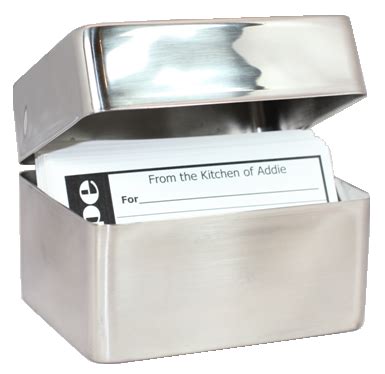 stainless steel recipe box set|Recipe Box Stainless Steel .